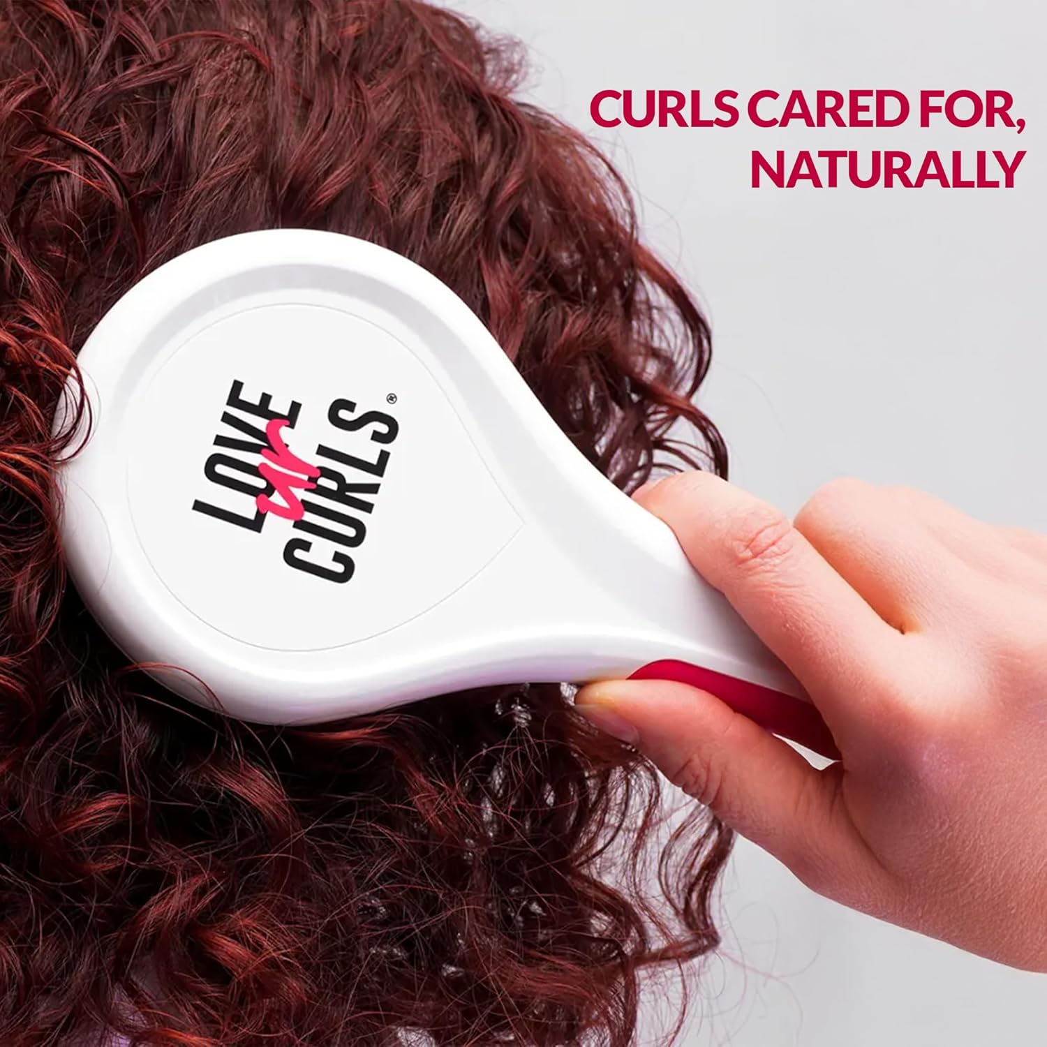Love Ur Curls Detangling Hairbrush for Curly, Wavy & Coily Hair – Glide-Through Brush for Tangled Hair – Reduces Breakage & Pulling – Wet or Dry Styling – Curl Defining Hair Brush